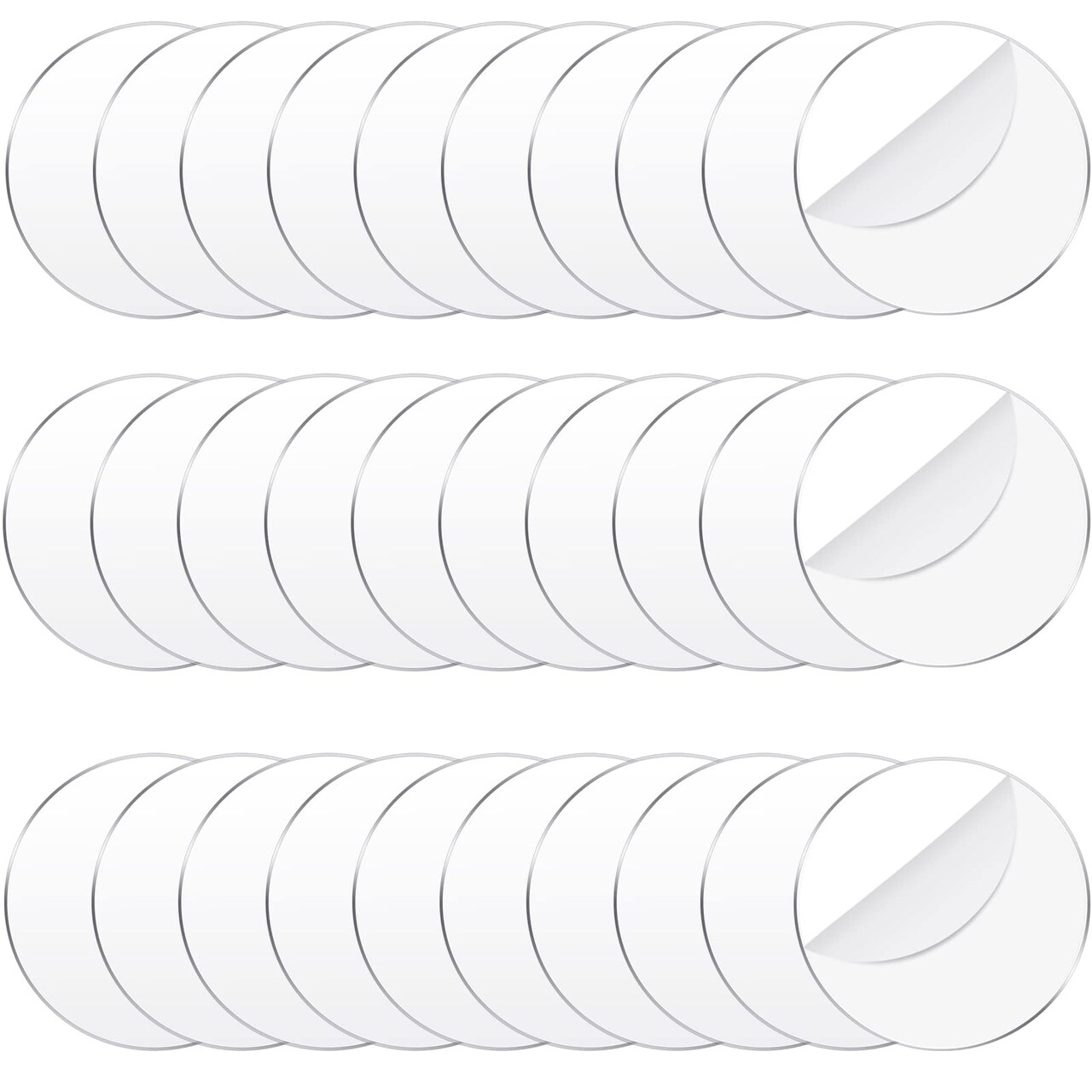 30 Pieces Acrylic Disc Clear Acrylic Circle Blanks Round Acrylic